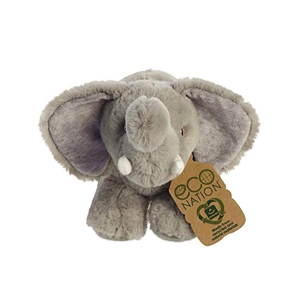 Aurora World Aurora, 35002, Eco Nation, Elefant, 25cm, Plüschtier, Grau – Bild 3