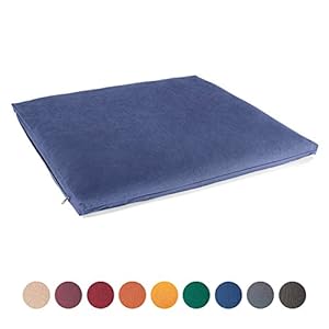Lotuscrafts Meditation Mat Zabuton Standard – Meditation Cushion Underlayer – Washable Cover Organic Cotton – Zabuton Mat for Meditation – GOTS Certified