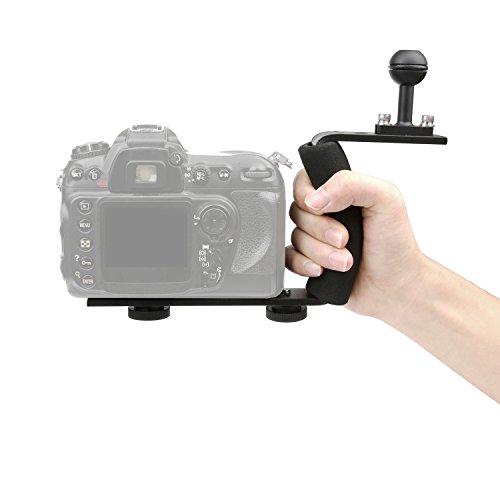 Minifocus Diving Photography Handle Tray Bracket Aluminum Alloy Single Handle Underwater Grip Mount Handheld Stabilizer Clamp Mount with Ball Adapter for Camera Housing