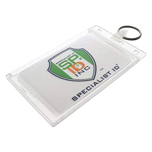 Rigid Fuel Card Holder with Key Ring Clear Hard Plastic Card