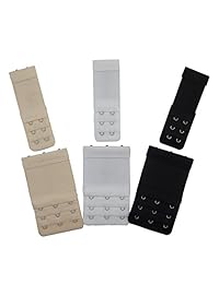janext Add suave cómodo para mujer brasier extensores de banda correas de brasier Extension 3 Filas 2 Ganchos 3 ganchos, 6 piezas)