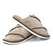 FITORY Women's Slippers,Soft Suede Plush Lined Slip On Memory Foam Clog For Indoor House (7-8 B(M) US, Khaki)