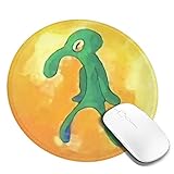 Bold and Brash Round Gaming Mouse Pad with Stitched