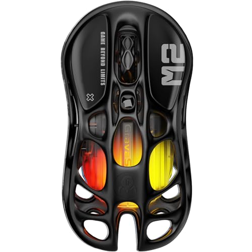 GravaStar Mercury M2 Gaming Mouse - MMO Computer Gaming Mouse with 26,000 dpi Optical Sensor - Lightweight 78g Hollow Design - 5 Programmable Buttons - 5 RGB Modes - Stealth Black