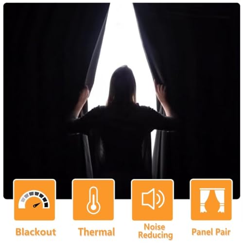 Hiasan Light Beige Grommet Blackout Curtains 2 Pack 90 x 90 Inch (WxH) Soft Sliding Curtains for Bedroom Living Room etc