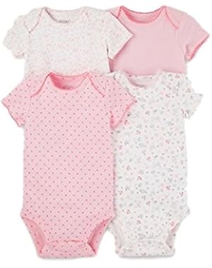 Precious Firsts by Carters Baby Girls' 4 Pack Onesies - Flowers (3 Months)