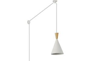 DEC LUCE DECOLUCE LIGHTING Modern plug in Pendant Light Kitchen, Adjustable chandelier hanging lamps that plug into wall outlet for Dining Room, Bedroom, Living room, ontemporary wall Décor white (No bulb)