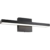 Ralbay 15.7 inch Modern LED Black Vanity Light 12W Frosted Aluminum for Bathroom Vanity Lighting Fixtures Natural White 4500K