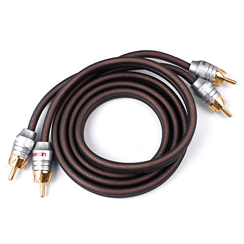 LEIGESAUDIO RCA Stereo Cable(16.4 ft/feet Long, Dual 2 x RCA Male to 2 x RCA Male Audio Cable, Digital & Analogue, Double-Shielded, PRO Series) Supports (Amplifiers, AV Receivers, Hi-Fi)(5M) - Thumbnail 5