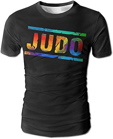 MOCDSAR colorful Judo Letter Men's Short Sleeve T-Shirt L