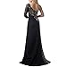 Scecent Women's Sexy One Shoulder Side Slit Lace Maxi Prom Evening Dress(please select one size smaller)