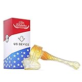 Glass Water Hammer Bub 5 inch Yellow Fumed Smoking Device