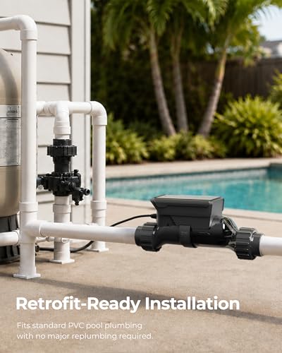 TP30 Salt Chlorine Generator for Pools up to 40,000 Gallons, Smart Salt Chlorinator with App Monitoring, ETL Listed, Auto Reverse Polarity Cell, Standard Plumbing Fit