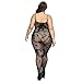Deksias Crotchless Bodystocking Plus Size Open Crotch Lingerie for Women