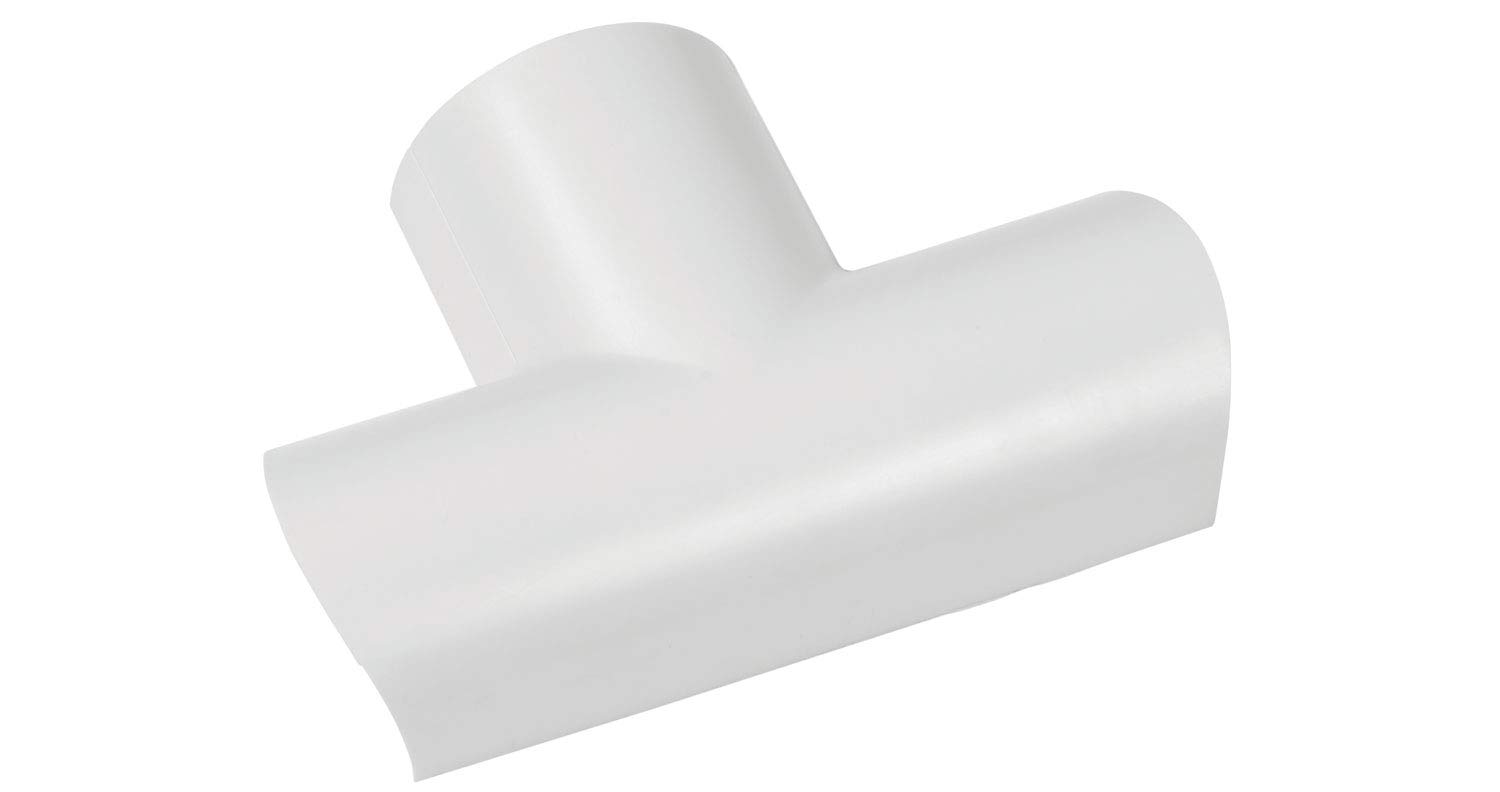 D-Line | Clip-Over Equal Tee | white 30x15mm Bag of 5