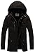 WenVen Men's Winter Thicken Cotton Parka Jacket Warm Coat with Removable Hood