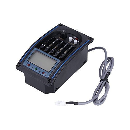 Acoustic 5-Band EQ Equalizer Guitar Preamp Piezo Pickup Tuner with LCD Display and Easy to Read