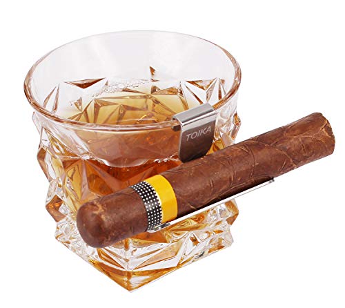 TOIKA Whiskey Stainless Steel Cigar Glass Holder