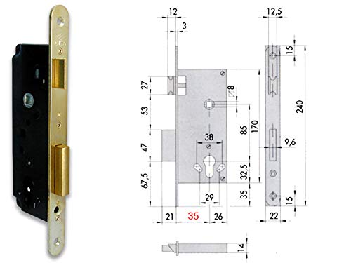 Cisa 9919 5C130-50-0 INFILAR Lock Shaped Cylinder BT F22