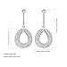 Mytys Heart Drop Earrings 18k White Gold Plated Silver Mesh Crystal Dangle Earring