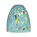 Turquoise Art Glass Shade - Lipless with 1-5/8-Inch Fitter Opening