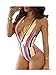 BiggerStore Sexy Women's Striped Push up Swimsuit One Piece Bathing Suit Swimwear Monokini
