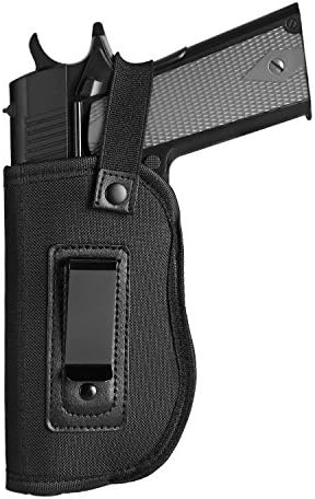 TANZOX Inside The Waistband Holster, Durable IWB Gun Holster, Fits 1911 / S&W M&P Shield / GLOCK 26 27 29 30 33 42 43 / Springfield XD XDS / Ruger LC9 & All Similar Handguns (Left)