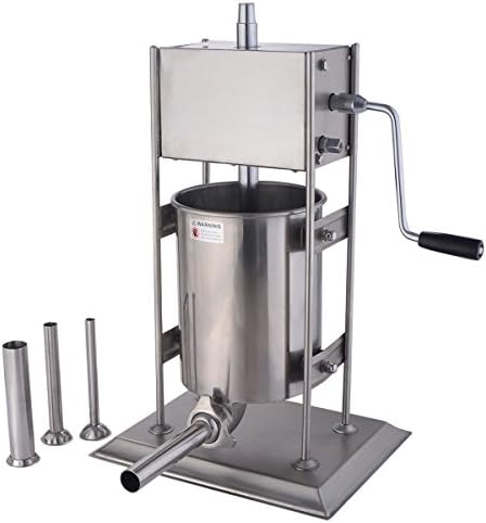 OHO 10L Vertical Sausage Stuffer 2 Speed Filler Meat Maker Machine Stainless Steel
