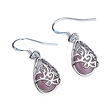 Earrings,kaifongfu Wedding Jewelry Cat's Eye Style Fashion Love Wishing Pool Wedding Earrings for Valentine's Day (Pink)