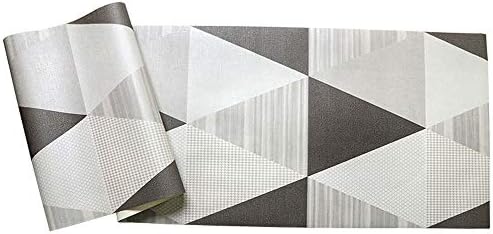 Geometric Triangle INS Wallpaper Modern Simple Bedroom Living Room Background Wall Blue Plaid Wallpaper (Color : Medium gray)