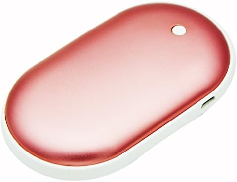 Joysoul Rechargeable Double-sided Hand Warmer 5200mAH Power Bank Portable Pocket Hand Heater USB Mobile External Back up Battery Charger (rose gold)