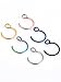 Mudder 20 Gauge 316L Steel Nose Ring Nose Hoop Nose Piercing Jewellery Piercing, Unisex, 6 Pieces (6 Colors)