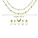 Glitter Gold Twinkle Stars Crescent Paper Garlands Hanging Decorations Honey Moon Wedding Engagement Favors Baby Shower Birthday Christmas Party Table Centerpieces Decorations, 29ft
