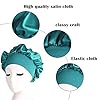 Cyleibe-2pcs-Satin-Bonnet-Cap-Hair-Bonnet-for-Women-Sleeping-Satin-Night-Sleep-Caps-Women-Girls-Knitted-Elastic-Wide-Band-Shower-Cap-for-Home-Use-Hair-Salon-Hair-Loss-Royal-Blue-Teal Cyleibe 2pcs Satin Bonnet Cap, Hair Bonnet for Women Sleeping, Satin Night Sleep Caps, Women Girls Knitted Elastic Wide…