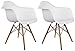Poly and Bark Vortex Arm Chair, White, Set of 2