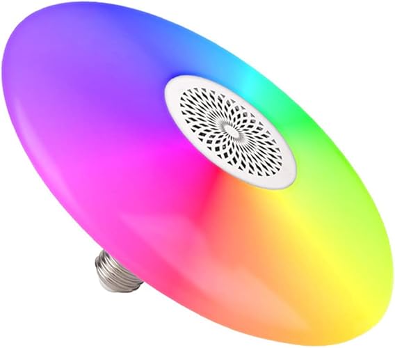 ABOOFAN Color Changing Light Bulb Music Wireless Light Bulb Speaker for