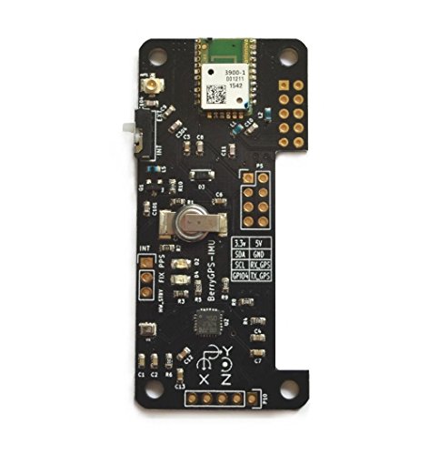 BerryGPS-IMU - GPS and 10DOF for the Raspberry Pi - Accelerometer, Gyroscope, Magnetometer and Barometric/Altitude Sensor