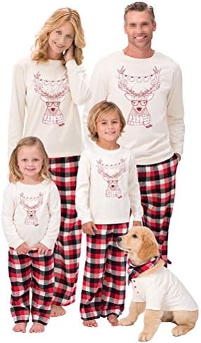 Family Christmas Pajamas Set, Parent-Child Long Shirt Outfit Matching Sweatshirt Sweater Sleepwear Baby Kids Women Men