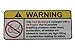 Ford Mustang V8 No Bra, Warning decal, sticker