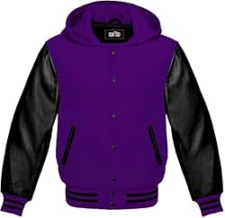 GOKTOG Hooded Varsity Jacket Women, Baseball