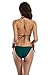 SHEKINI Women's Tie Side Bottom Push Up Padded Top Triangle Bikini Bathing Suit (Valley green, Medium/(US 8-10))