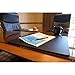 Dacasso Pad Without Side Rails Luxury Leather Desk Blotter for Writing, 17.00 x 14.00, Black