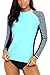 CharmLeaks Rash Guard Women Long Sleeve Swim Shirts UV 50+ Sun Protection Shirts