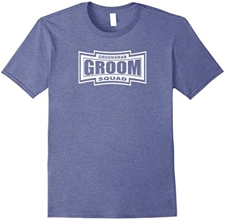Men's Groom Squad - Groomsman T-Shirt Bachelor Wedding Party Tee 3XL Heather Blue