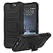 HTC One A9 Case, MoKo Shock Absorbing Hard Cover Ultra Protective Heavy Duty Case with Holster Belt Clip + Built-in Kickstand for HTC One A9 5.0 Inch (2015) - Black