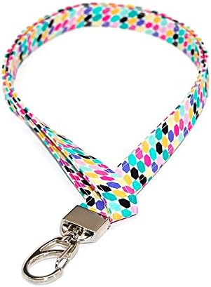 Hexagon Lanyard for ID or Keys Fabric with Clip Free Shipping