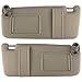 IAMAUTO 31133 New TAN/Beige Sun Visor Pair Left and Right for 2007 2008 2009 2010 2011 Toyota Camry Without Vanity Light