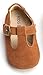THEE BRON Infant Toddler Baby Soft Sole Leather Shoes for Girls Boys Walking Sneakers (12-18 Months-13cm, Brown)