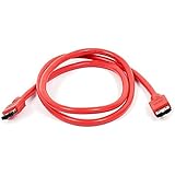 Monoprice 108790 3-Feet SATA External Shielded Cable, eSATA to eSATA Type I to Type I, Red