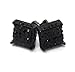 Mens Black Tone Black Cz Cube Iced Out Hip Hop Micro Pave Stud Earrings